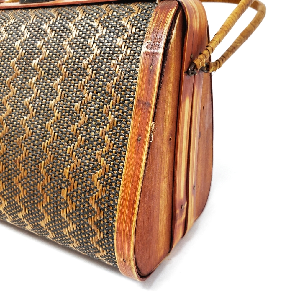 NWT African Style Wooden Unique Purse Bags NEW - Picture 4 of 6